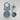 dark blue silicone table set