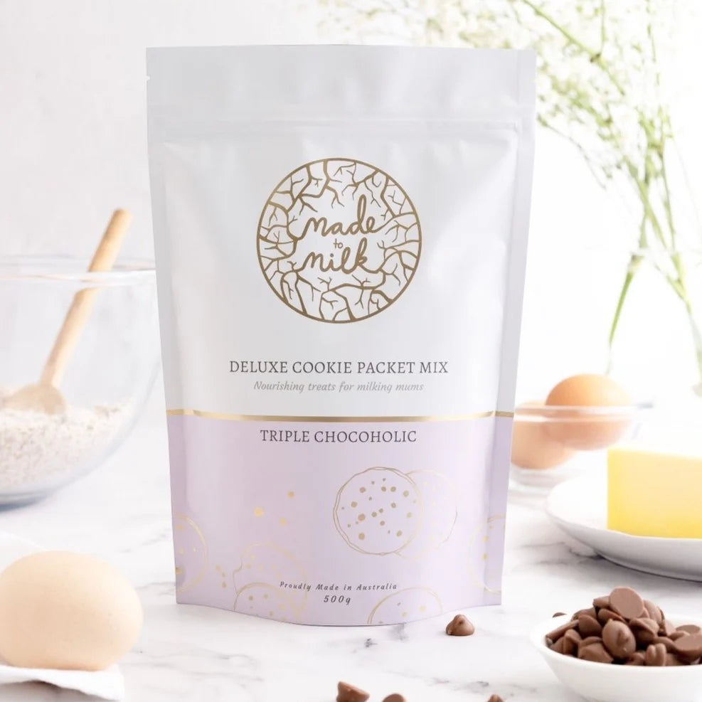 deluxe lactation cookie packet mix triple chocoholic